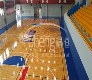 JR NBA广州站篮球馆木地板铺设工程