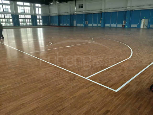 国家会计学院篮球馆木地板铺设工程1