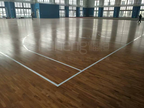 国家会计学院篮球馆木地板铺设工程3